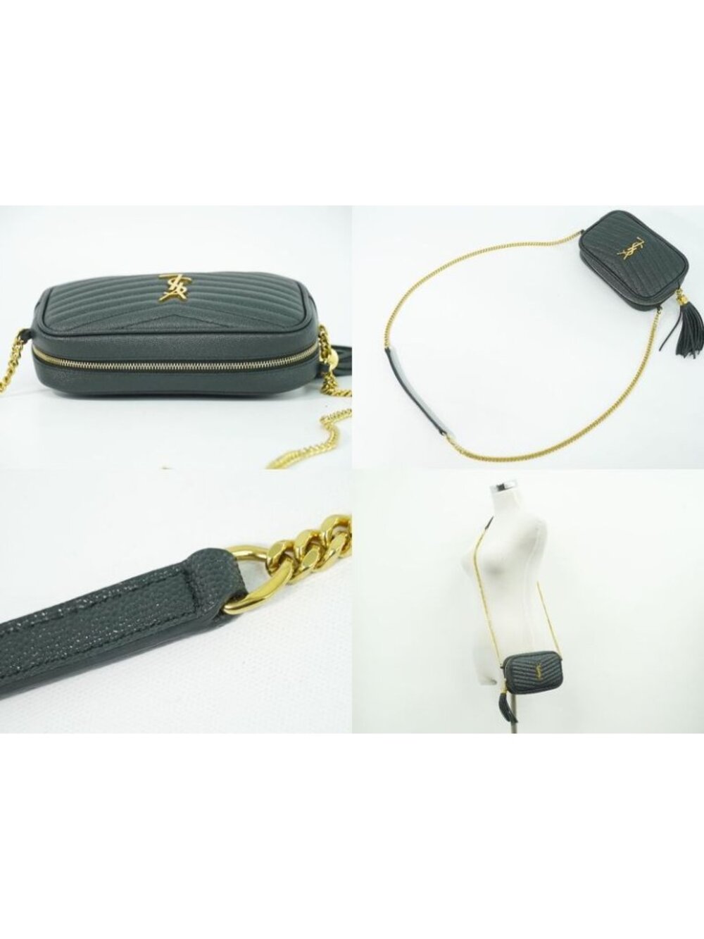 Saint Laurent Lou Tassel Chain Shoulder Bag Pochette - Picture 6 of 9